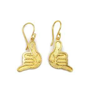 Pendientes de gota en forma de mano de oro minimalista de 14 quilates Joyería de oreja apilable chapada en oro de 18 quilates Regalo perfecto de moda exclusivo para ella - Product Image 1