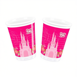 Vasos de Plástico para Fiestas, Diseño de Castillo de Princesa, 200 ml, Desechables, Paquete de 8 - Product Image 2