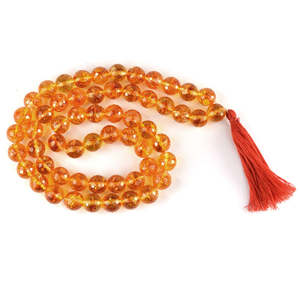 Collar de Mala con Cristales de Citrino, Piedra Preciosa Natural para la Abundancia, la Prosperidad y la Energía Positiva, Energizado con Reiki - Product Image 6