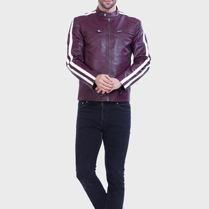 Chaqueta de Cuero para Hombre, Estilo Urbano, Invierno, Manga Larga, Cuello Alto, Impermeable, Secado Rápido, Diseño con Letras Estampadas, Venta al Por Mayor - Product Image 4