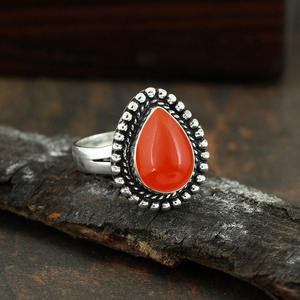 Best Designer Carnelian Classic Gemstone Solid 925 Sterling Silver Handmade Ring Jewelry 925 <b>Stamp</b> Sterling Silver Ring Jewelry - Product Image 3