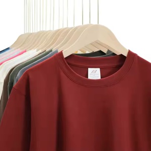 Venta al por mayor de camisetas de hombre de mezcla de poliéster/algodón hechas a medida 220 gramos tela de lona de ajuste regular de peso pesado transpirable de secado rápido - Product Image 2