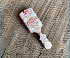 Vietnam <b>Natural</b> Shell Hairbrush Handmade Seashell Beauty Accessory Unique - Product Image 5