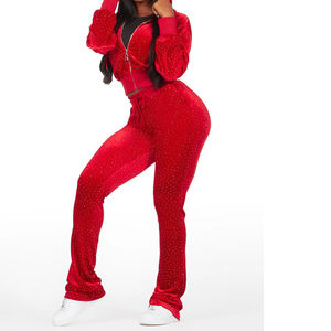 Conjunto Deportivo para Mujer, Chándal para Correr, Sudadera con Capucha, Conjunto Cómodo y Transpirable para Entrenamiento Físico - Product Image 1