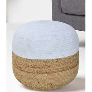 Pouf en jute naturel 18X18X14 pliable style ferme pour appartement salon chambre enfants adolescents chambre pour hôtels meubles - Product Image 4