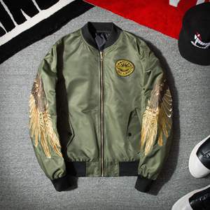 Otoño Invierno Hombres Casual Street wear Hip Hop Tallas grandes Cremallera Bomber Jacket Coat Bomber Jacket Men - Product Image 5