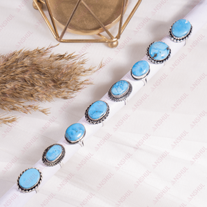 Adjustable Women's <b>Rings</b> Popular Fashion Open Thread Inlaid Blue Colour <b>Turquoise</b> Howlite Snake <b>Rings</b> - Product Image 5