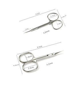 Ciseaux à cuticules en acier inoxydable légers et écologiques, pointe fine pour une coupe précise, utilisation en salon, manucure, pédicure - Product Image 3