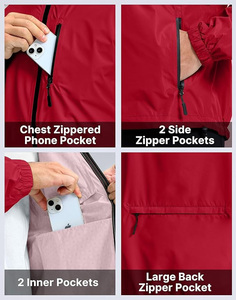 Cortavientos impermeable de camuflaje con revestimiento ligero unisex para correr y andar en bicicleta, chaqueta de lluvia transpirable - Product Image 3