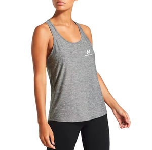 Couleur gris chiné léger séchage rapide évider femmes Gym Yoga débardeur femmes - Product Image 1