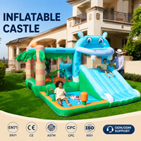 Personnalisation possible, souffleur silencieux, plusieurs zones de jeu, idéal pour les rassemblements familiaux, toboggan extra large et gonflable