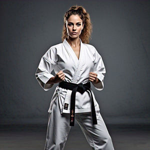 Arts martiaux personnalisés karaté uniforme femmes boxe combattant Judo karaté costumes couleur unie blanc noir karaté uniformes - Product Image 3
