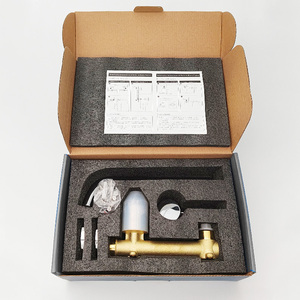 Mitigeur de lavabo mural moderne en laiton massif avec poignée gravée, cartouche en céramique haute densité, capteur sans contact, pour hôtel - Product Image 4