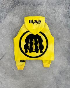 Venta al por mayor de alta calidad peso pesado logotipo personalizado Puff estampado 100% algodón 420G polar Streetwear Hiphop hombres sudaderas con capucha y sudaderas - Product Image 4