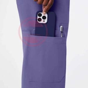 กางเกงสครับพยาบาลเอวสูงสำหรับทุกเพศกางเกงสครับโรงพยาบาลโลโก้ออกแบบได้ตามต้องการ - Product Image 6