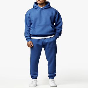 Chándal de lana de algodón de peso pesado liso de calidad superior personalizado gimnasio Fitness ropa deportiva chándal - Product Image 1