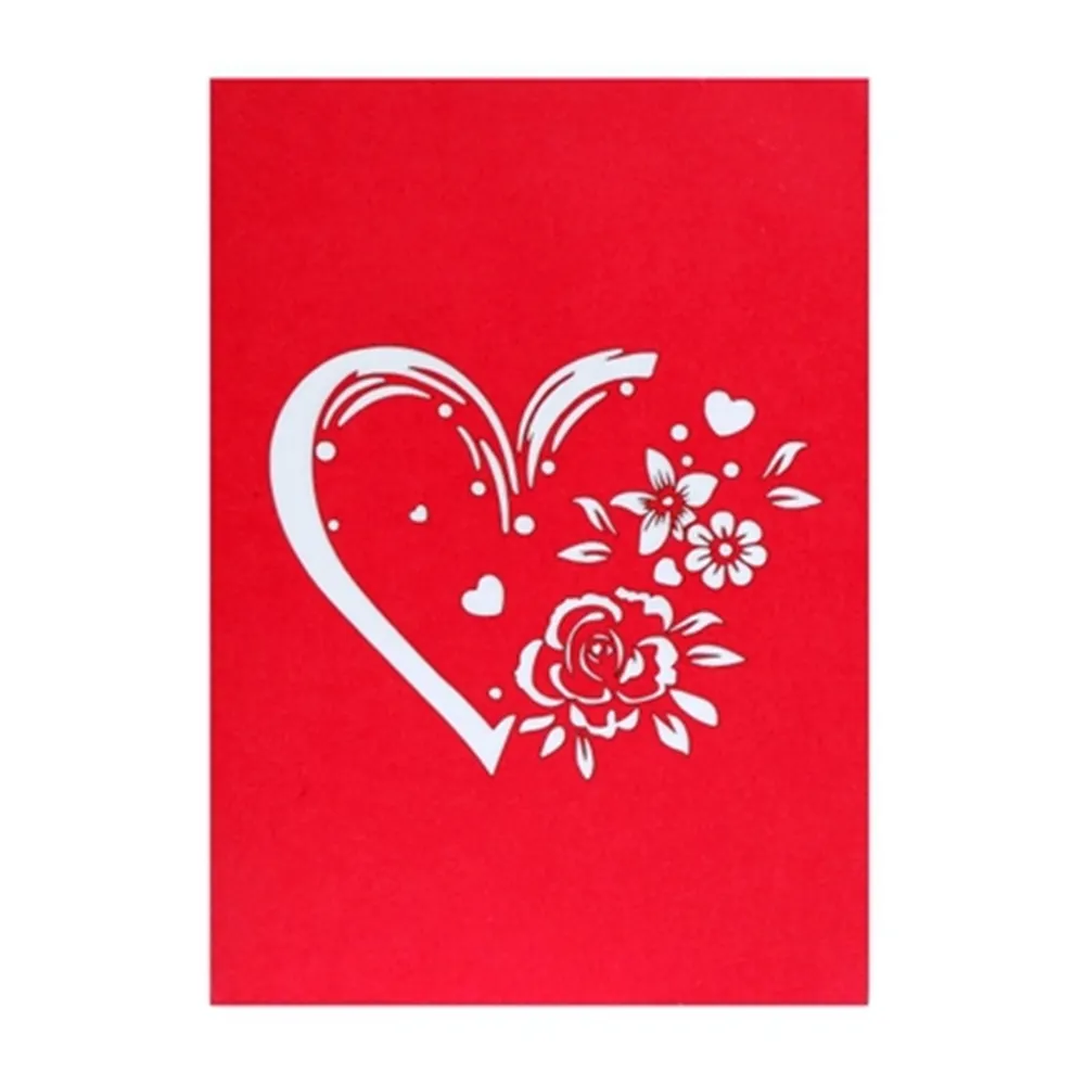 Miglior prezzo romantico 3D a forma di cuore albero di fiori Pop-Up carte di san valentino per coppie dal Vietnam