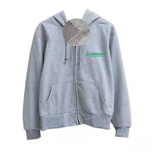 Vente flash : sweat à capuche unisexe avec fermeture éclair, 100% coton, molleton/french terry, respirant, séchage rapide, coupe classique, broderie vintage vieillie - Product Image 6