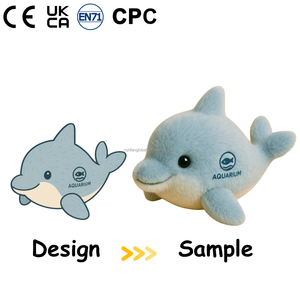 Super Soft Custom <span class=keywords><strong>Dolphin</strong></span> Plüsch tier-Ideal für Werbe geschenke, Souvenirs oder Marken maskottchen - Product Image 2