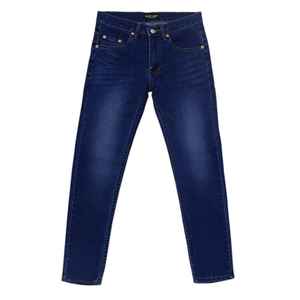 Nuevo estilo, pantalones vaqueros de cintura media para hombre, Ajuste Recto, botón transpirable, decoración, logotipo personalizado, lavado de nieve, moda, sólido, invierno y otoño - Product Image 2