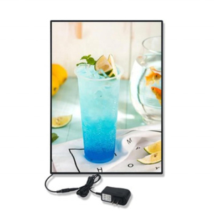 A1 A2 A3 A4 Boîte à lumière LED ultra-mince personnalisée, panneau de menu en verre, super lumineux, portable, pour affichage publicitaire de restaurant - Product Image 4