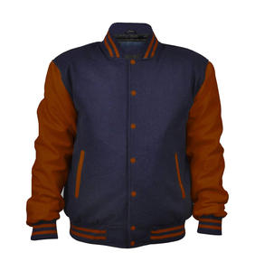 Último estilo Unisex transpirable invierno lana piel de oveja botón decoración sublimada CollegeBaseballjacket para hombres DDP envío - Product Image 4
