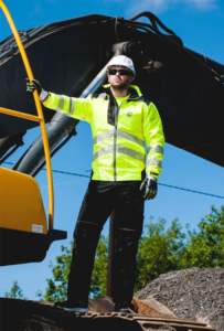 Veste de travail personnalisable fluorescente, softshell, imperméable, vêtements de sécurité réfléchissants, haute visibilité, LED clignotante, classe ANSI - Product Image 3