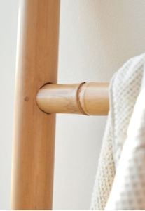 Natural Bamboo <b>Ladder</b> Shelf Modern Design <b>Folding</b> <b>Ladder</b> for Bedroom Bathroom Living Room - Product Image 4
