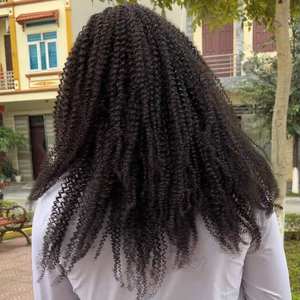 Kinky <b>Curly</b> Deep Wave Raw Human Hair for Everyone Unprocessed Raw Kinky <b>Curly</b> <b>Bundles</b> Human Hair Extensions - Product Image 3