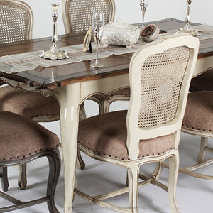 ชุดโต๊ะและเก้าอี้สไตล์วินเทจคลาสสิกทำจากไม้มะฮอกกานีพร้อมหมอนอิงบนเก้าอี้สำหรับ no.1502A ห้องรับประทานอาหาร - Product Image 4