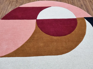 Modern <b>Round</b> Tufted Hand Tufted Wool Bedroom Aesthetic <b>Rugs</b> Minimalist Tufted <b>Rug</b> - Product Image 4