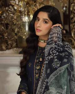 ชุดราตรีทางการของผู้หญิงหรูหราสง่างามใหม่2111ปากีสถาน salwar kameez ทำจากผ้าวิสคอสและผ้าไหม - Product Image 3