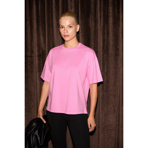 T-shirt à col rond pour femme GRIMELANGE LAGERTHA, 100% coton biologique, coupe ample, texture épaisse - Product Image 5