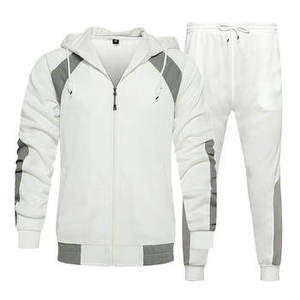 Chándal deportivo de dos piezas con logotipo personalizado para hombre, Sudadera con capucha ligera transpirable de secado rápido para correr en otoño - Product Image 5