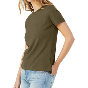 Custom <b>High</b> Quality Knitted Streetwear <b>Tshirts</b> for Women Screen Printed Plain Tees Plus Size Options Casual Style Direct Sale - Product Image 2