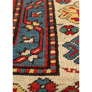 Alfombras de Lana Anudadas a Mano Kiaan Paem-1441 Rojo Naranja Geométricas Abstractas para Entrada de Casa, Pasillo, Rectangulares de 9x12 - Alfombras Jaipur US - Product Image 3