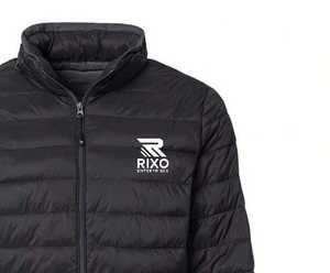 Veste d'hiver matelassée pour homme avec logo personnalisé Rixo Enterprises, séchage rapide, respirante, coupe-vent, col montant, tissu extérieur en polyester et toile - Product Image 4