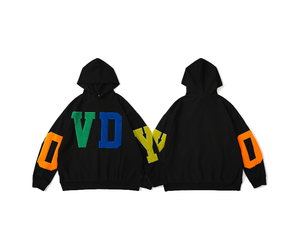 Sweat à capuche patch en chenille éponge française de haute qualité pull surdimensionné brodé personnalisé veste à capuche brodée à la mode pour hommes - Product Image 6