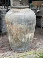 Pot Terakota Antik Besar 150cm Buatan Tangan Rustic Berat Gaya Vintage Buatan India untuk Dekorasi Rumah, Taman, Restoran, atau Hotel