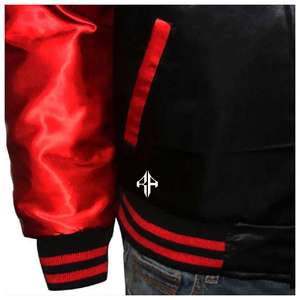 Nueva chaqueta de invierno con logotipo personalizado más vendida 100% poliéster transpirable cuello acanalado chaqueta universitaria de ATLANTIC - Product Image 5