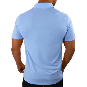 เสื้อโปโลผ้าฝ้าย100% สำหรับผู้ชาย, เสื้อยืดโปโลกอล์ฟถักแบบลำลองสำหรับผู้ชาย - Product Image 6