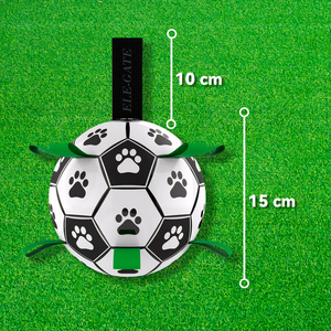 Giocattoli di Lusso Ecologici per Animali Domestici, Pallone da Calcio Resistente da 6 Pollici con Cinghie per Gatti e Cani, Materiale Durevole in Gomma e PVC - Product Image 4