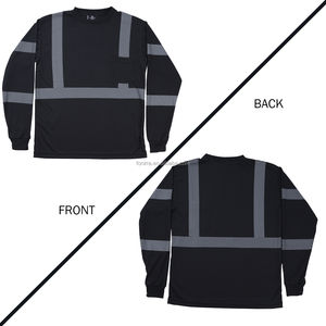 เสื้อทำงานคุณภาพพรีเมียม OEM สำหรับผู้หญิง แขนยาว ผ้าโพลีเอสเตอร์ ระบายความชื้น แถบสะท้อนแสง 5 ซม. ปลอดภัย ผลิตในปากีสถาน - Product Image 4