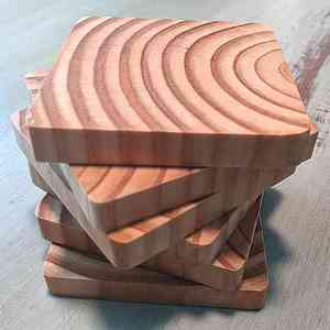 Ensemble de sous-verres en bois faits à la main de qualité supérieure gravé Design personnalisé noyer manguier bois décor de table inde - Product Image 4