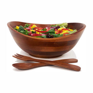 Stylish Wooden Bowl Set of 4 Made From Acacia Wood Ideal for Serving Salad Fruit and <b>Snacks</b> Great for Kitchen Countertop Use - Product Image 6