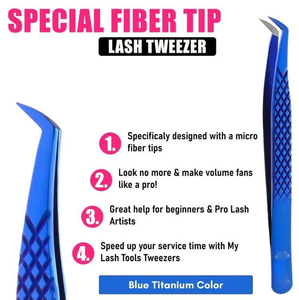 Pinces à cils professionnelles faciles à utiliser pour les extensions de volume russe, poignée confortable, acier inoxydable durable, anti-magnétique - Product Image 2