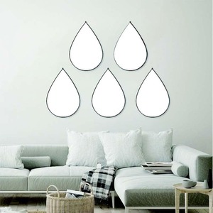 Juego de espejos de pared de calidad de exportación con cadena colgante (paquete de 3) para decoración del hogar disponible a granel de la India - Product Image 6