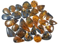 Radha Arts Cabochon de Pietersite Naturelle Polie (Jaune Bleu) pour Bijoux, Formes Personnalisées et Vente en Gros