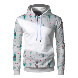 Wholesale OEM Customize <b>Sweatshirt</b> <b>Christmas</b> Clothes Sublimation Blank Sport Hoodies Polyester Faux Bleach Sublimation Hoodie - Product Image 3