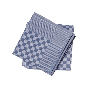 Paño de Cocina de Algodón Azul a Cuadros Sostenible, 40x60 cm, Altamente Absorbente, Tela Suave, Certificado GOTS, ISO 9001, Secado Rápido, Uso Duradero - Product Image 1